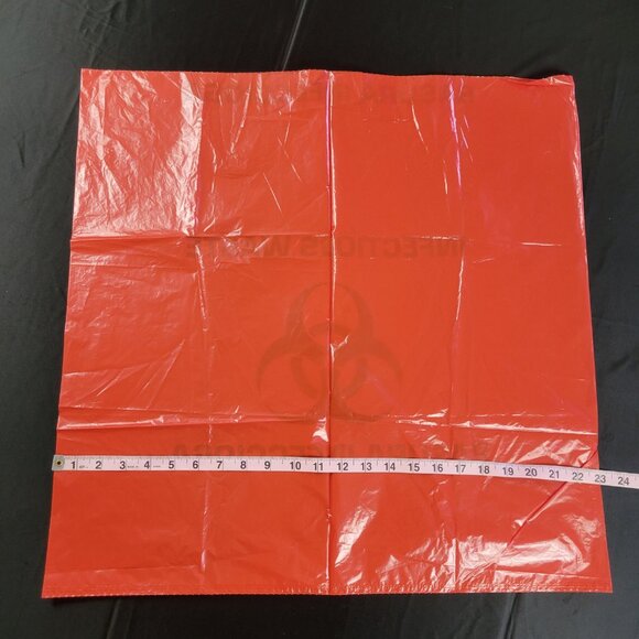 Lot of 30 Biohazard Plastic Bags Red Halloween Cosplay Decorations Zombie - Picture 7 of 10